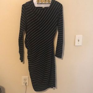 Banana Republic black and white striped dress sz m